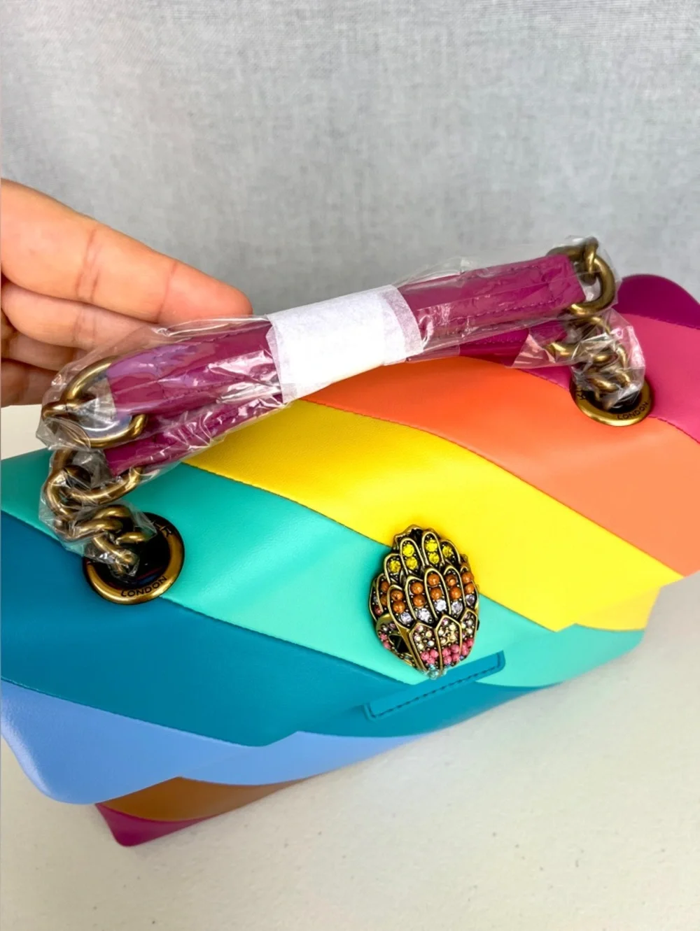 KURT GEIGER Kensington Rainbow Leather convertible bag - Picture 13 of 16